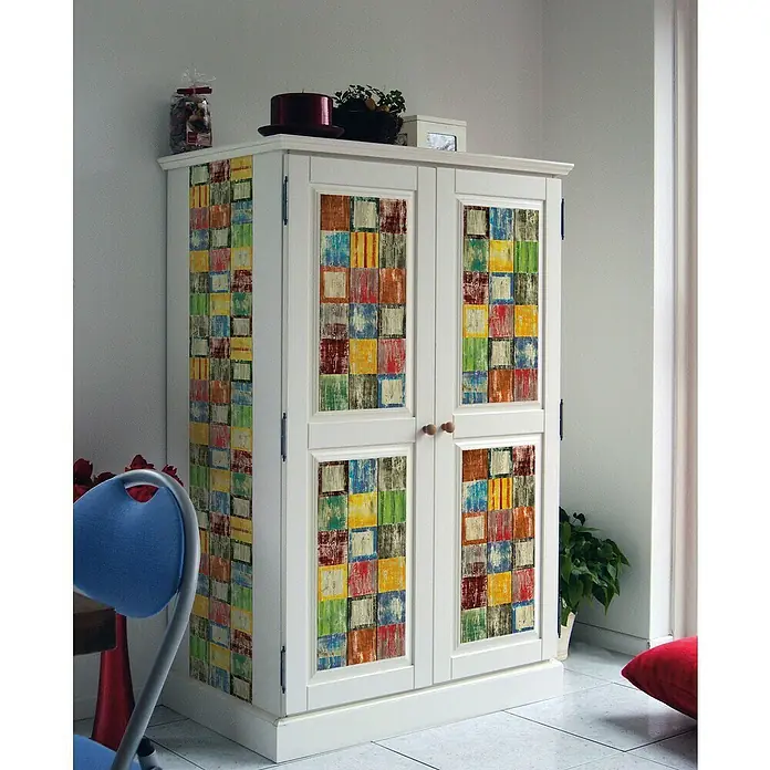D-c-fix Dekore Patchwork-Klebefolie Bahia - L x B: 200 x 45 cm, Bahia, Bunt, Selbstklebend - Stimmungsaufnahme
