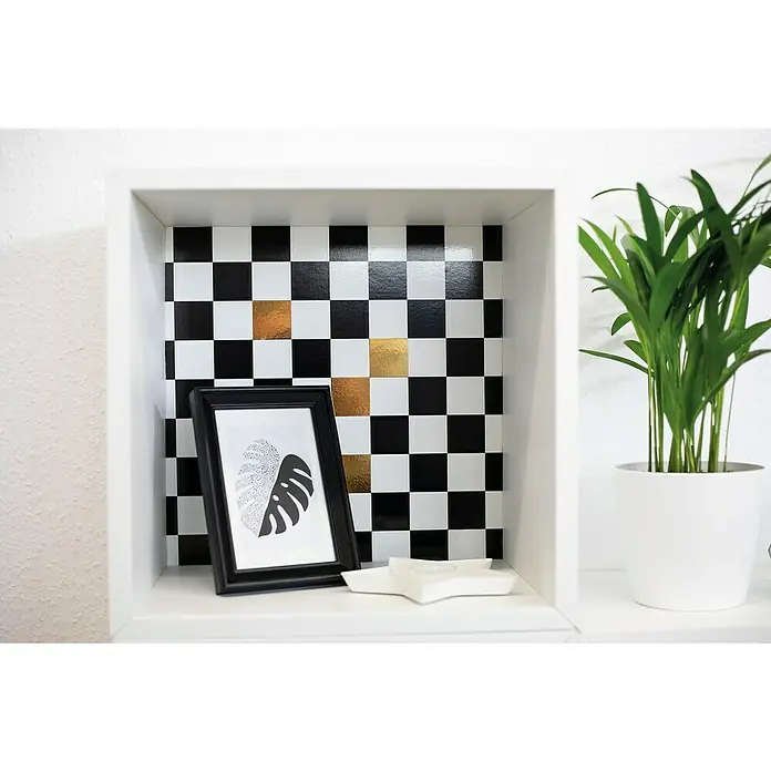 D-c-fix Black LINE Designfolie Monza - Monza, Schwarz, 200 x 45 cm, Selbstklebend - Stimmungsaufnahme