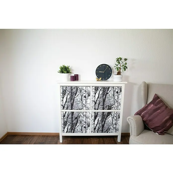 D-c-fix Trendyline Holzoptikfolie - 150 x 45 cm, Wood, Schwarz/Weiß, Selbstklebend - Stimmungsaufnahme