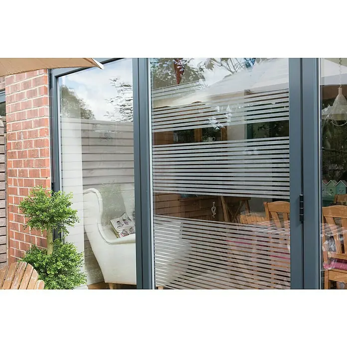 D-c-fix StaticStripes Glasfolie - Clarity, 200 x 7,5 cm, Statisch haftend - Stimmungsaufnahme