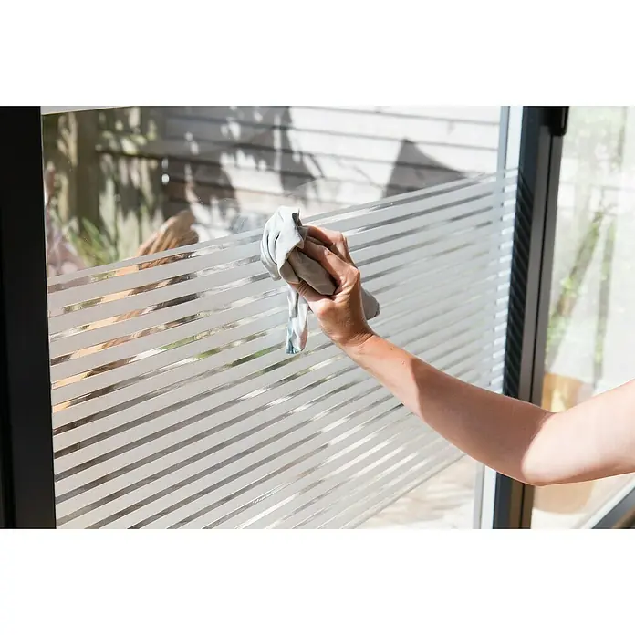 D-c-fix StaticStripes Glasfolie - Clarity, 200 x 7,5 cm, Statisch haftend - Stimmungsaufnahme