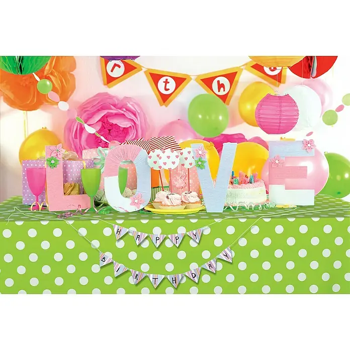D-c-fix Manhattan Tischdecke Venita - Limone, 150 cm, Rund - Stimmungsaufnahme