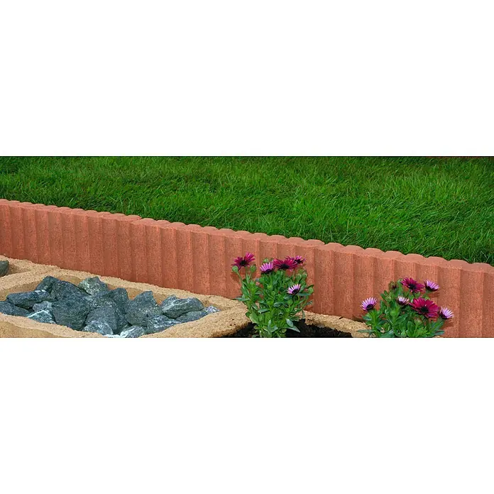 Palisaden-Randstein - 50 x 6 x 15 cm, Toskana, Beton - Stimmungsaufnahme