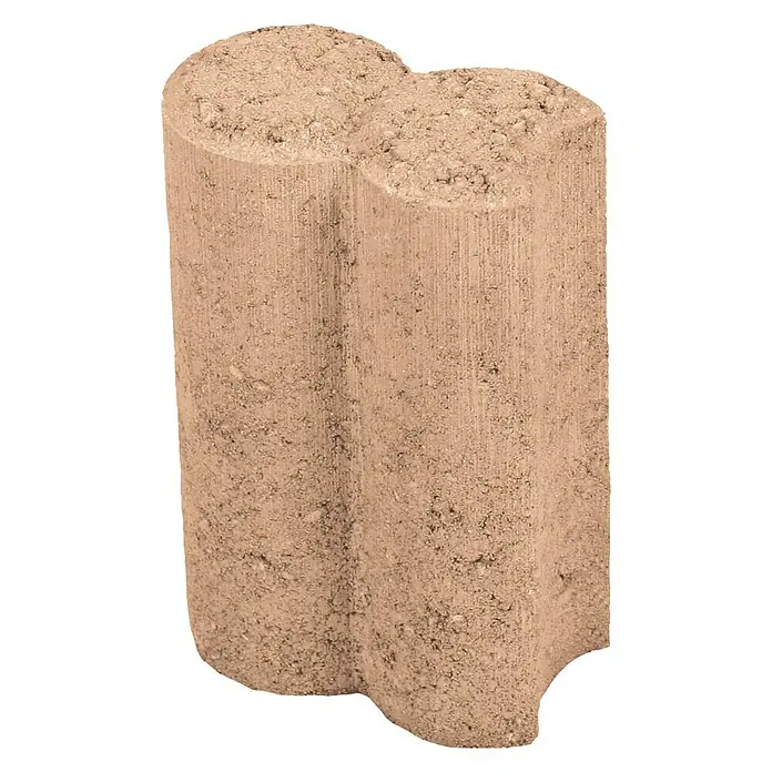 Palisaden-Randstein - 9 x 6 x 15 cm, Mediterran, Beton - Vorderansicht