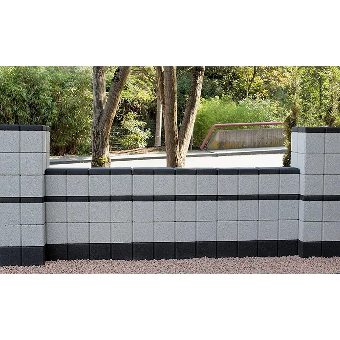 Mauerabdeckplatte Ambienta - 40 x 20 x 5 cm, Anthrazit, Beton - Stimmungsaufnahme