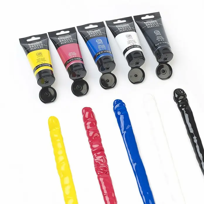 Liquitex Basics Set akrilnih boja - Razvrstano po boji, 5 Kom. x 75 ml, Tuba - Detaljan prikaz