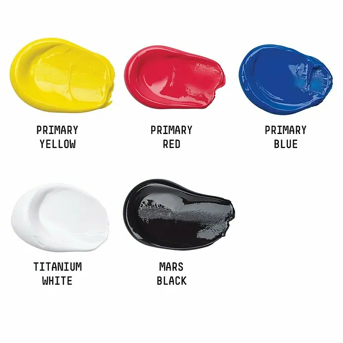 Liquitex Basics Set akrilnih boja - Razvrstano po boji, 5 Kom. x 75 ml, Tuba