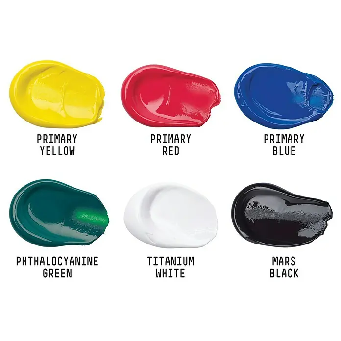 Liquitex Basics Set akrilnih boja - Razvrstano po boji, 6 Kom. x 22 ml, Tuba