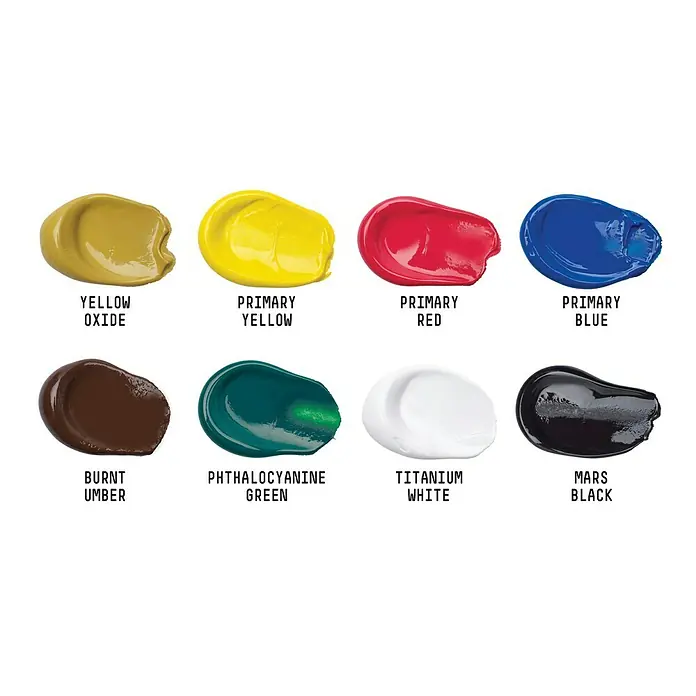 Liquitex Basics Acrylfarben-Set - Farbig sortiert, 8 Stk. x 75 ml, Tube