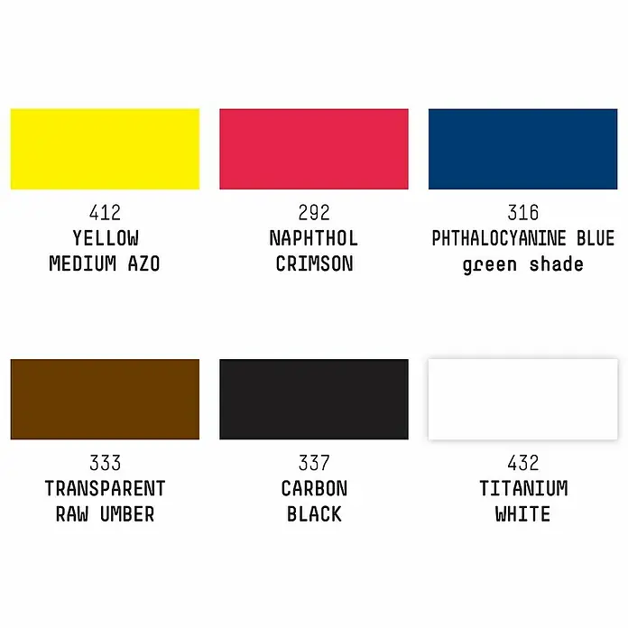 Liquitex Professional Zeichentinten-Set Essentials - Farbig sortiert, 6 Stk. x 30 ml, Flasche
