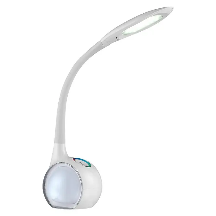 Globo Lámpara de sobremesa LED Tarron - 5,2 W, L x An x Al: 30 x 13,5 x 53 cm, Blanco, Transparente, Blanco diurno - Vista angular