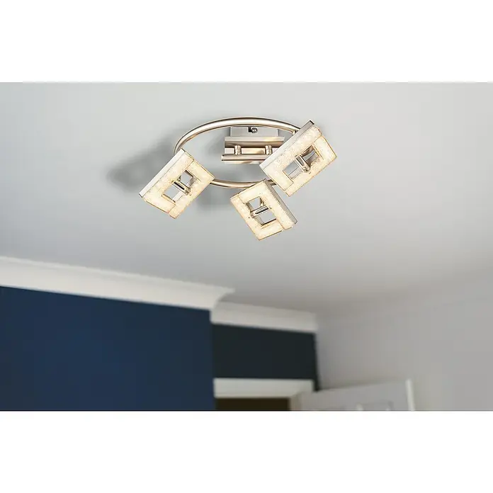 Tween Light LED-Deckenleuchte Square Crystal - 12 W, Warmweiß - Stimmungsaufnahme