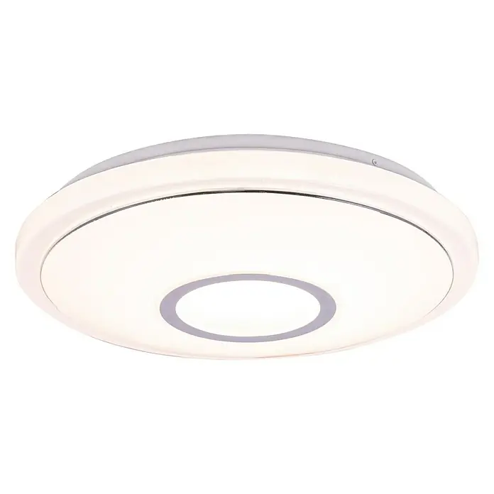 Lavida Okrugla stropna LED svjetiljka - 16 W, Ø x V: 400 mm x 8 cm, Bijele boje - Dijagonalni pogled