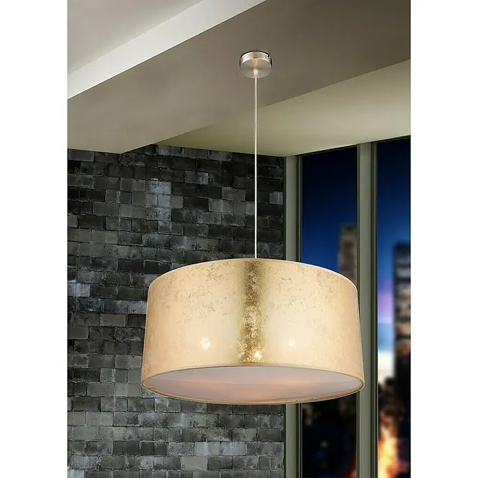Globo Amy Pendelleuchte rund - 60 W, Ø x H: 530 mm x 140 cm, E27 - Stimmungsaufnahme