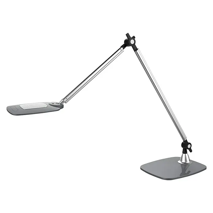 Globo Tischleuchte Pattaya - 10 W, L x B x H: 49 x 17,9 x 96 cm, Grau, Schwarz - Diagonale Ansicht