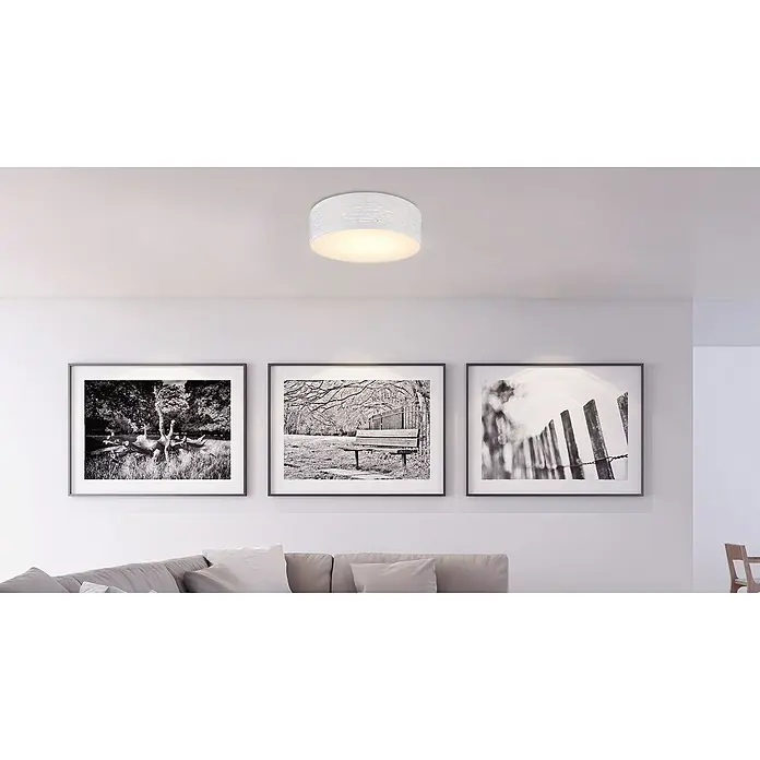Globo LED-Deckenleuchte rund Barca - Ø x H: 380 mm x 13 cm, Weiß - Stimmungsaufnahme