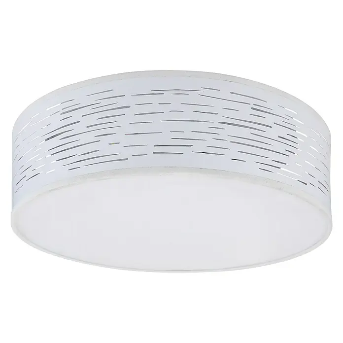 Globo LED-Deckenleuchte rund Barca - Ø x H: 380 mm x 13 cm, Weiß - Diagonale Ansicht