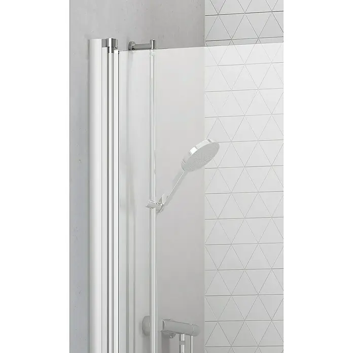 Camargue Vario Eckdusche S54+S8 - 100 x 100 x 195 cm, Beschichtet, Stärke: 6 mm, Silber - Stimmungsaufnahme