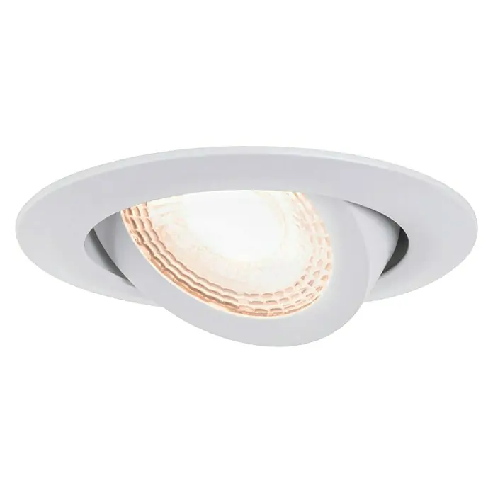 Paulmann LED-Einbauleuchten-Set Stepdim - 6 W, Weiß, 3 Stk., Warmweiß, 8,2 cm - Vorderansicht