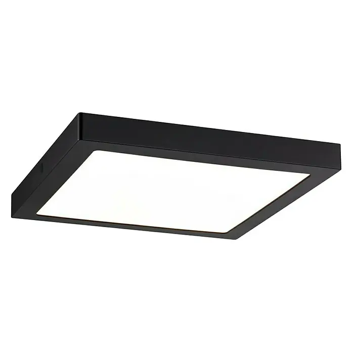 Paulmann LED-Panel Abia - 22 W, L x B x H: 30 x 30 x 3 cm, Schwarz, Warmweiß - Diagonale Ansicht
