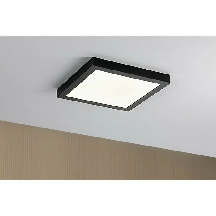 Paulmann LED-Panel Abia - 22 W, L x B x H: 30 x 30 x 3 cm, Schwarz, Warmweiß - Stimmungsaufnahme