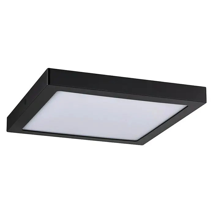 Paulmann LED-Panel Abia - 22 W, L x B x H: 30 x 30 x 3 cm, Schwarz, Warmweiß - Diagonale Ansicht