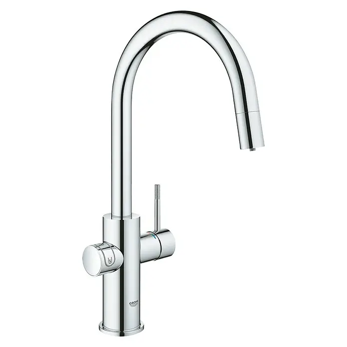 Grohe Standventil Blue Home - C-Auslauf, CO2-Messung, Chrom - Diagonale Ansicht