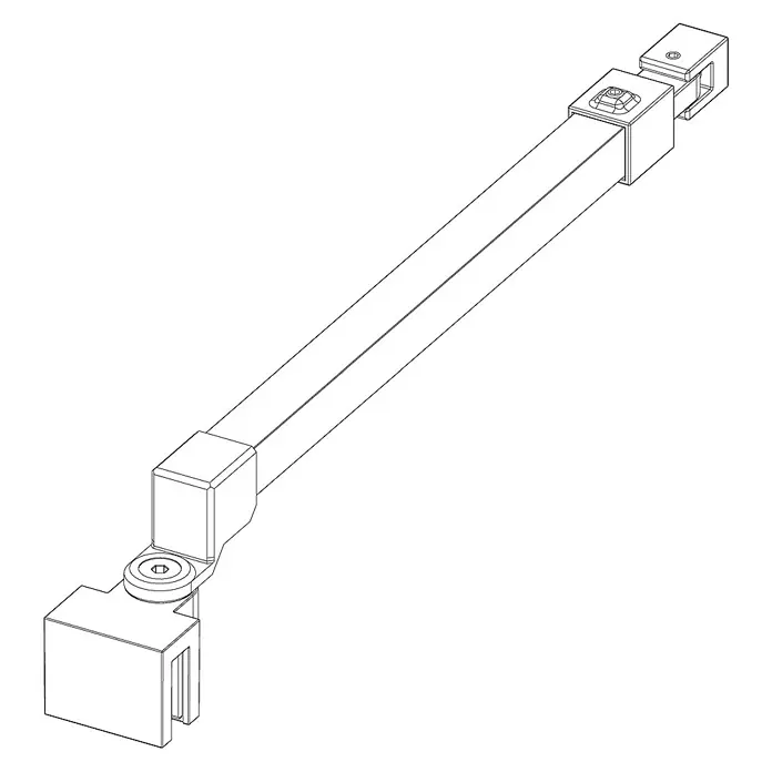 Camargue Diagonalstrebe - Länge: 4 cm, Passend für: Camargue Vario Duschwandsysteme - Skizze