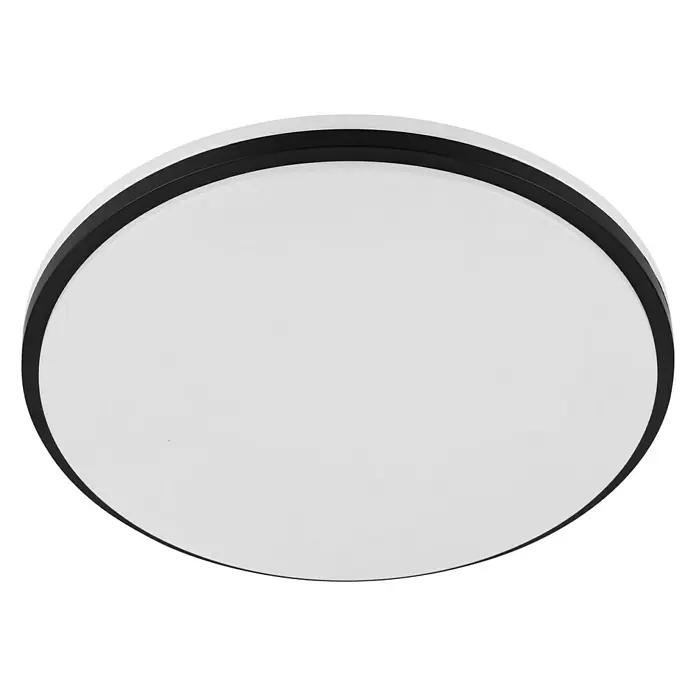 Eglo LED-Deckenleuchte rund Marunella - 18 W, Ø x H: 355 mm x 8 cm, Schwarz/Weiß, Neutralweiß - Diagonale Ansicht