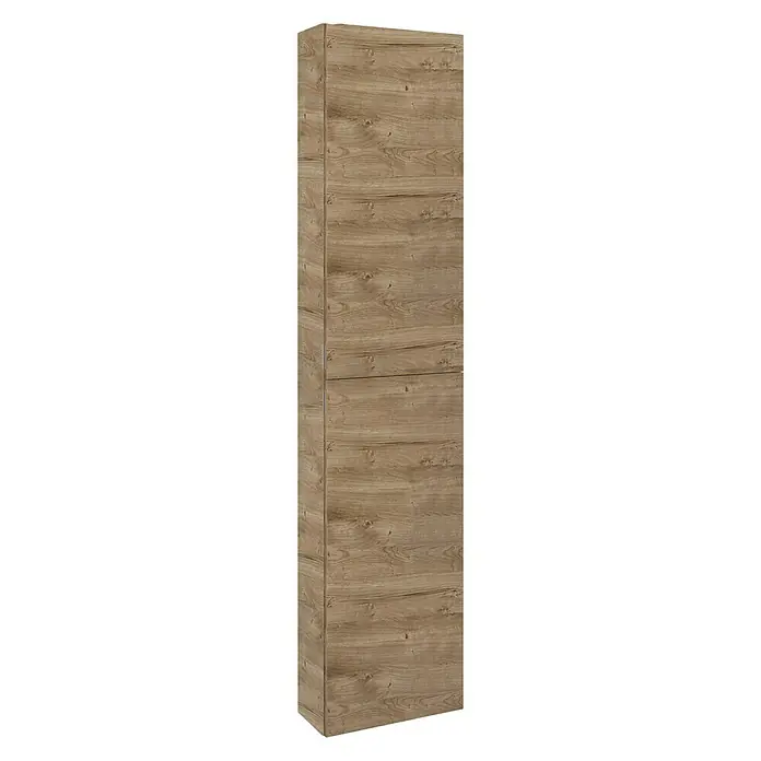 Riva Vulcano Hochschrank - 40 x 12,6 x 180 cm, Canela Eiche - Vorderansicht