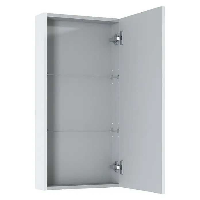 Riva Vulcano Hängeschrank - 40 x 12,6 x 80 cm, Weiß - Diagonale Ansicht