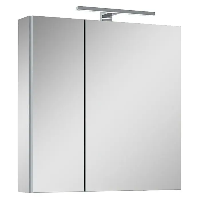 Riva Vulcano LED-Spiegelschrank - 60,6 x 13 x 61,8 cm, Mit Beleuchtung, Spanplatte - Vorderansicht