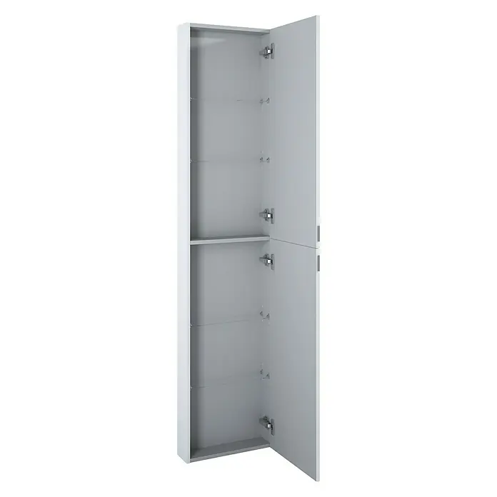 Riva Vulcano Hochschrank - 40 x 12,6 x 180 cm, Weiß - Vorderansicht