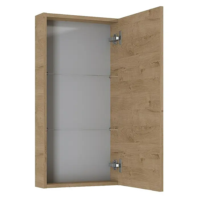 Riva Vulcano Hängeschrank - 40 x 12,6 x 80 cm, Canela Eiche - Diagonale Ansicht