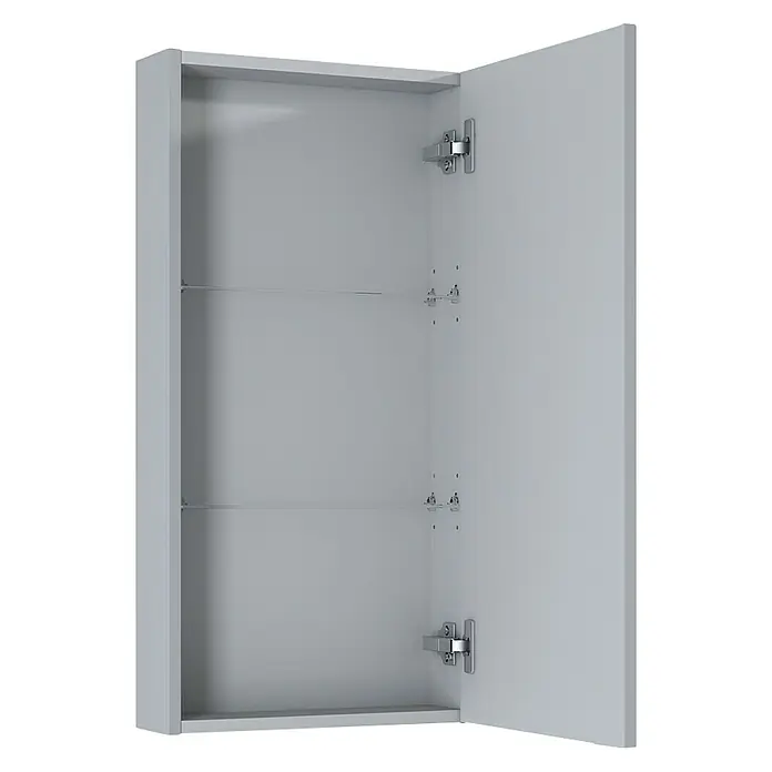 Riva Vulcano Hängeschrank - 40 x 12,6 x 80 cm, Hellgrau - Diagonale Ansicht