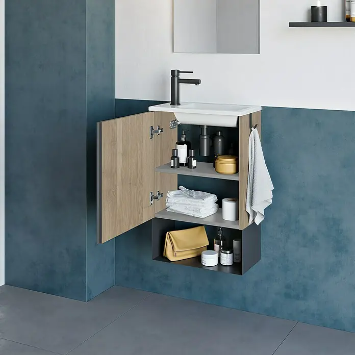 Riva Badmöbel-Set Indus - 46 cm, Birke, Matt - Stimmungsaufnahme
