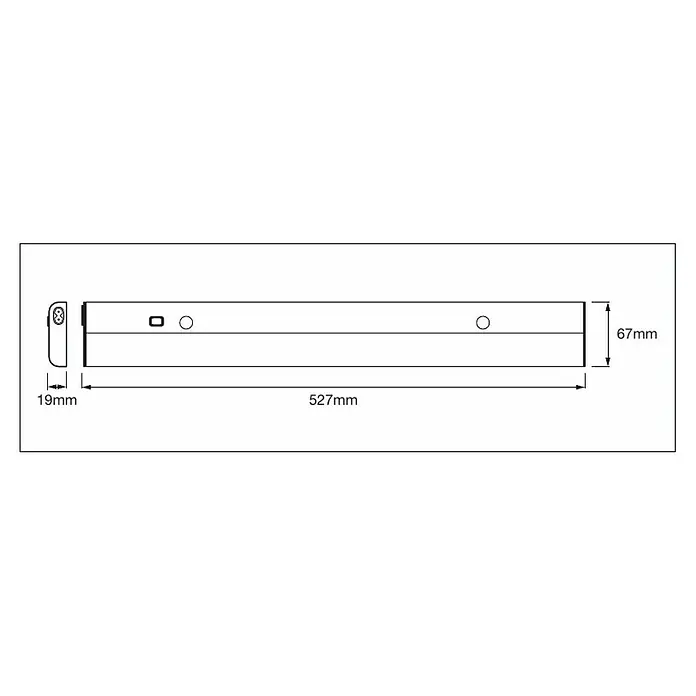 Ledvance Podelementna LED svjetiljka - 12 W, Duljina: 52,7 cm, Neutralno bijelo - Skica