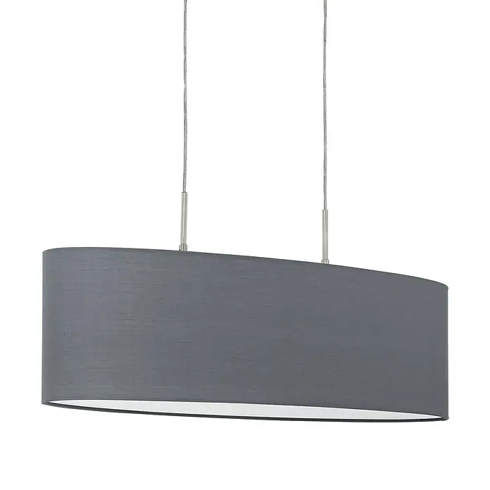 Eglo Pasteri Pendelleuchte - Breite: 75 cm, Farbe Schirm: Grau - Detailaufnahme