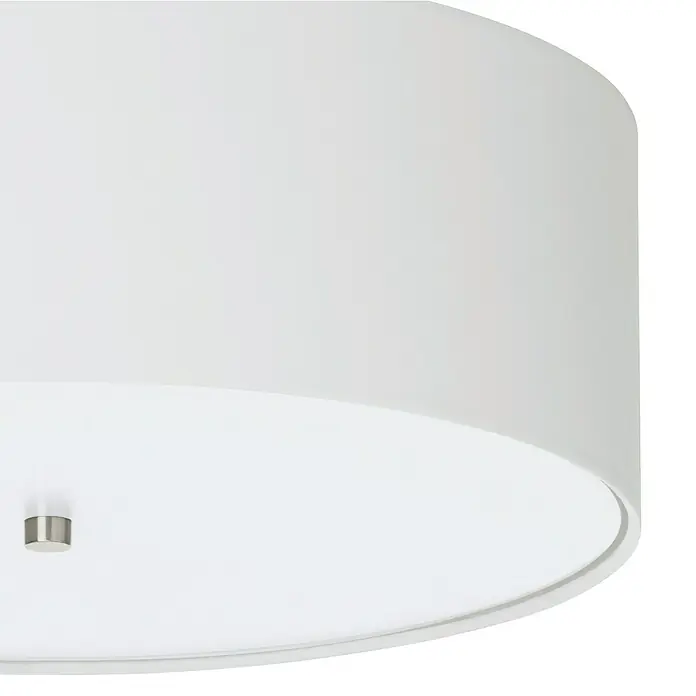 Eglo Pasteri Deckenleuchte rund - 180 W, Nickel matt, Weiß, E27 - Detailaufnahme