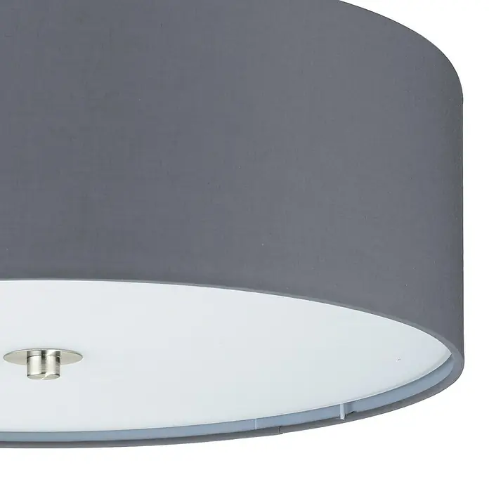 Eglo Pasteri Deckenleuchte rund - 180 W, Nickel matt, E27 - Detailaufnahme