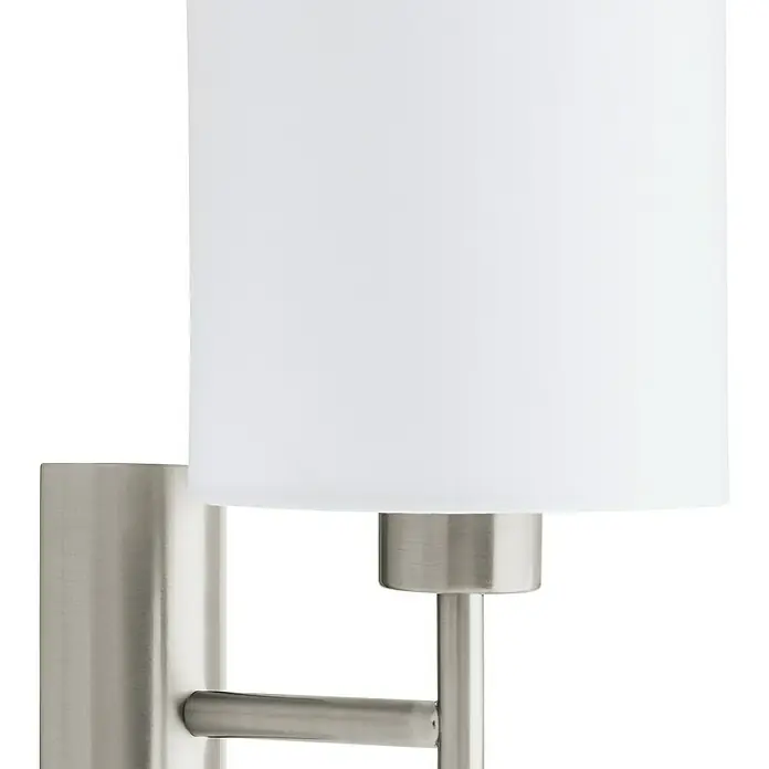 Eglo Pasteri Wandleuchte - 60 W, Nickel matt, Weiß, E27 - Detailaufnahme