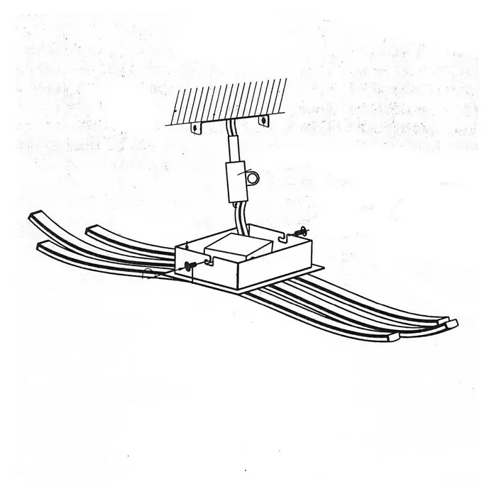 Eglo LED-Wand- & Deckenleuchte Roncade - 26 W, L x B x H: 65 x 13 x 4,5 cm, Chrom, Warmweiß - Skizze
