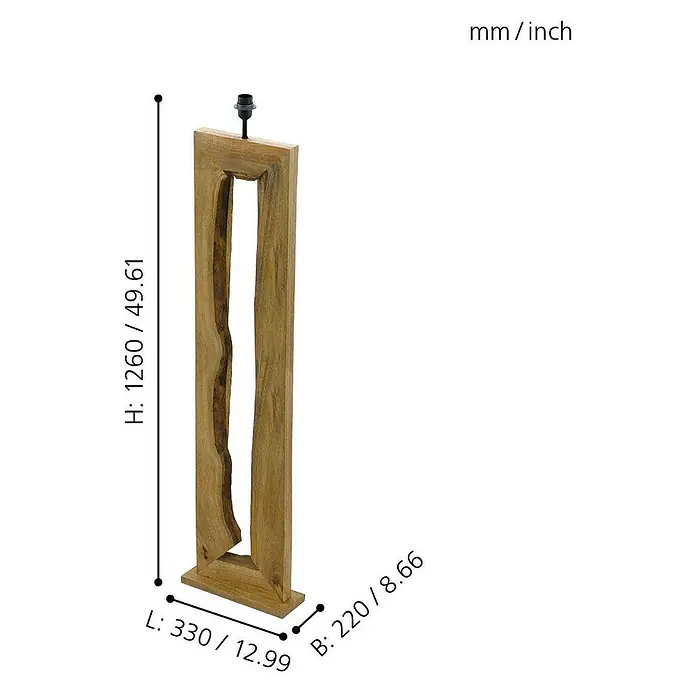 Eglo Ribadeo Stehleuchte - L x B x H: 33 x 22 x 126 cm - Skizze