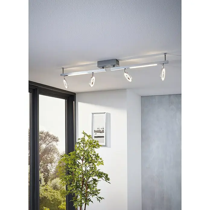 Eglo LED-Deckenstrahler Cardillio 1 - 19,4 W, Chrom, Warmweiß - Stimmungsaufnahme