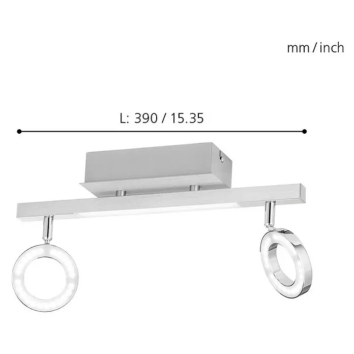 Eglo LED-Deckenstrahler Cardillio 1 - 9,7 W, Warmweiß - Skizze