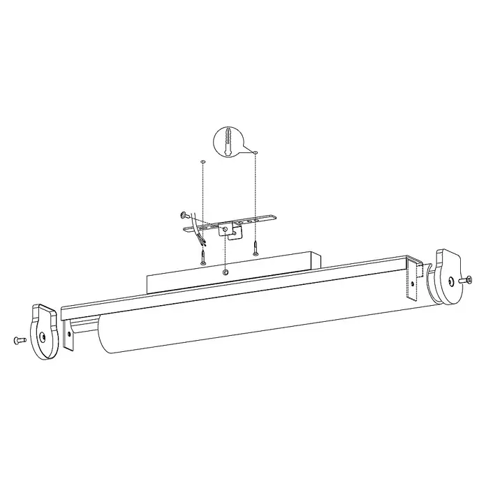 Eglo LED-Wandleuchte Calnova - 8 W, L x B x H: 5 x 8,5 x 35 cm, Neutralweiß - Skizze