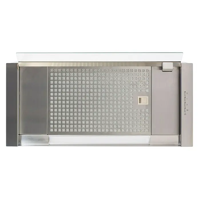 Cata Campana integrable Corona X 70 - Ancho: 69,5 cm, Potencia de aire máx.: 850 m³/h, Acero inoxidable - Vista descendente
