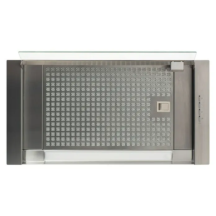 Cata Campana integrable Corona X 60 - Ancho: 59,5 cm, Potencia de aire máx.: 850 m³/h, Acero inoxidable - Vista descendente