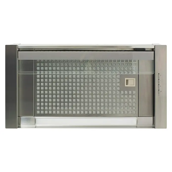 Cata Campana integrable Corona X 60 - Ancho: 59,5 cm, Potencia de aire máx.: 850 m³/h, Acero inoxidable - Vista descendente