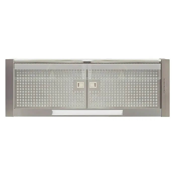 Cata Campana integrable Corona X 90 - Ancho: 89,5 cm, Potencia de aire máx.: 850 m³/h, Acero inoxidable - Vista descendente